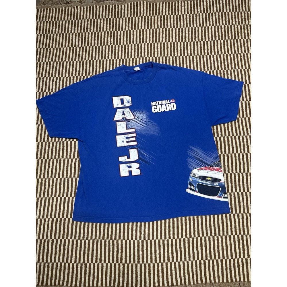 Dale Earnhardt Jr 88 National Guard NASCAR Shirt 3XL Blue Triple Logo Racing Tee